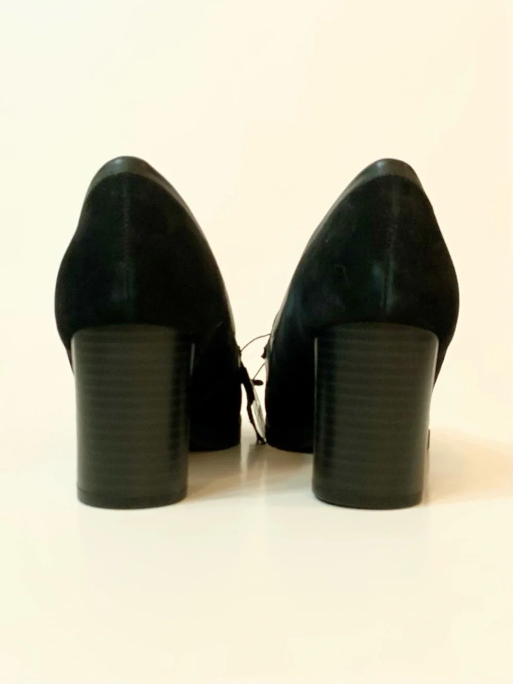 NWOT Gianni Bernini ‘Porshaal’ Black Suede Heeled Loafer - Picture 4 of 12